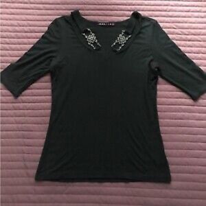 Marisa K Stretchy Black Shirt - size S/M